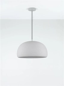 Lustra suspendata cu textura granulata Davo 50cm, gri piatra