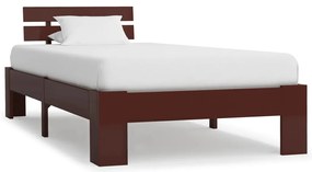 vidaXL Cadru de pat, maro închis, 100 x 200 cm, lemn masiv de pin