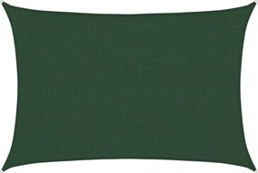 vidaXL Parasolar, verde închis, 3x4 m, HDPE, 160 g/m²