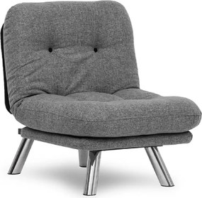 Set canapea extensibila 3 locuri si 1 fotoliu extensibila ,living, 180x110 cm – stofa, gri – Merburn