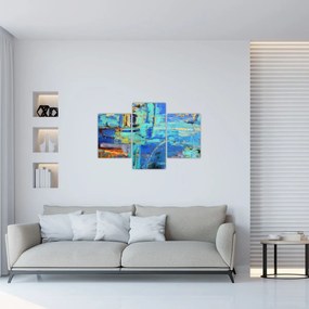 Tablou - pictură abstractă în ulei (90x60 cm)