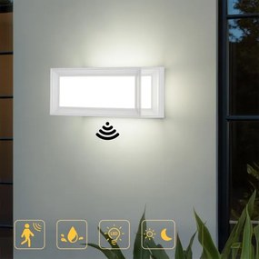 Brilagi - Aplică LED de exterior cu senzor PARKER LED/12W/230V alb IP44