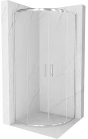 Mexen Rio cabină de duș semicirculară 90 x 90 cm, transparent, crom - 863-090-090-01-00