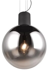 Lustră neagră LED cu abajur din sticlă ø 50 cm Cipallone – CINQUE