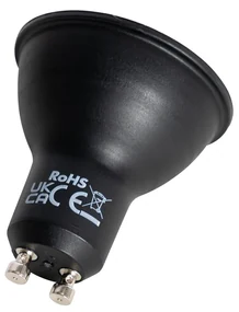 Set 5 becuri Lampa LED GU10 neagra 7W 610 lm 3000K