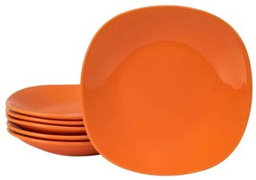 Set 6 farfurii adanci Orange, 22 cm