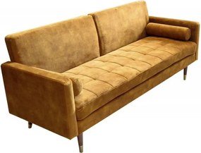 Canapea extensibila Couture 195cm, galben mustar