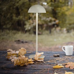 Lampa portabila pentru exterior cu iluminat LED pe baterii Portabello alb
