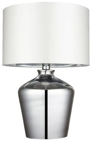 Lampă de masă Endon 61198 WALDORF 1xE27/10W/230V crom lucios/alb