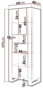 Dulap cu rafturi Empora (Stejar wotan + antracit) . 1104632