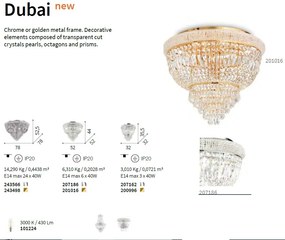 Lustra aplicata design clasic DUBAI PL24 OTTONE 243498 IDL