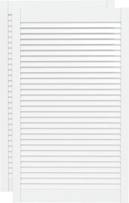 vidaXL Uși dulap design lambriu 2 buc. alb 99,3x59,4 cm lemn masiv pin