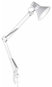Lampă de masă cu clemă WORKER 1xE27/10W/230V albă