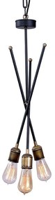 PENDUL DESIGN VINTAGE ATOM CEILING LIGHT F021 102 MATTE JET BLACK SW