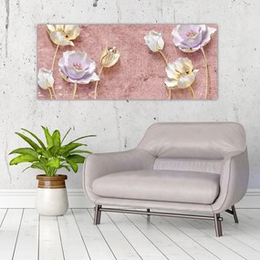 Tablou cu flori (120x50 cm)