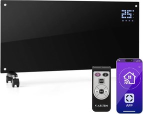 Klarstein Bornholm Smart, convector electric, 2000 W, WiFi, afișaj LED, cronometru, IP24, negru