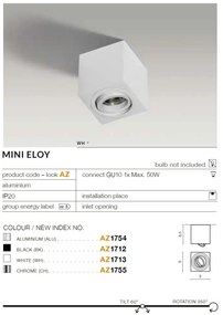 Spot aplicat tavan/plafon stil modern MINI ELOY alb