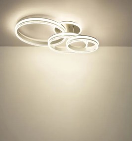 Globo 67377-72 - Lampă de tavan LED dimabilă FRANCINE LED/72W/230V argintie + telecomandă