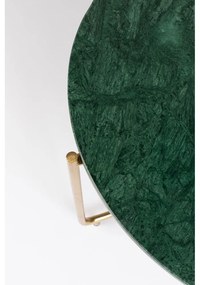 Măsuță de cafea verde/aurie rotundă cu blat din marmură ø 70 cm Timpa – White Label