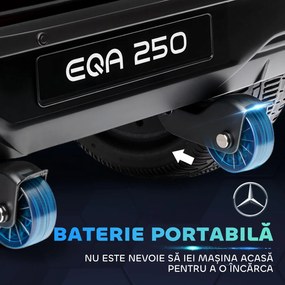 HOMCOM Mașină Electrică pentru Copii 3-8 Ani cu Telecomandă și Claxon, Negru, 111.5x69x52.5 cm | Aosom Romania
