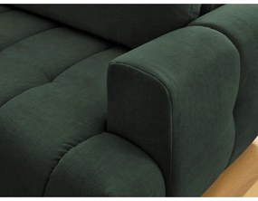 Colțar verde extensibil/cu spațiu de depozitare (cu colț pe partea stângă/în formă de ”L”) Fuji – Bobochic Paris