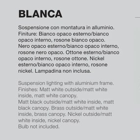Lustra din aluminiu BLANCA alb, negru, nickel sau alama