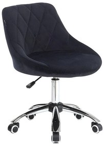 HR1054K Scaun Negru Catifea