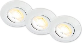 Briloner 7586036 - Set 3x corpuri de iluminat încastrate pentru baie KLIRA LED/4,9W/230V IP23 alb