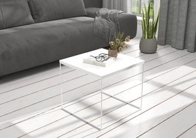 Masuta de cafea, 50x50 cm, ADRK Furniture (Culoare: Alb / Negru)