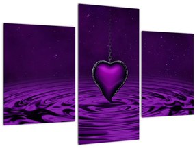 Tablou ci inima violetă (90x60 cm)