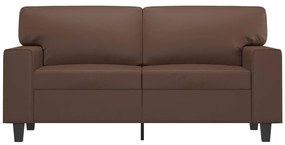 Canapea cu 2 locuri, maro, 120 cm, piele ecologica Maro, 154 x 77 x 80 cm
