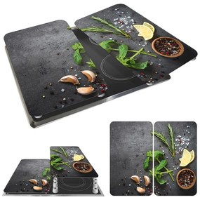 Set 2 protecții din sticlă pentru aragaz Wenko Universal Herbs