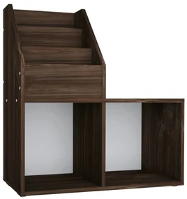 339520 vidaXL Raft reviste copii, stejar afumat, 71x30x78,5cm, lemn prelucrat