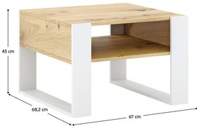 Măsuță de cafea Corosta 2 (Stejar artisan + alb) . 1097159