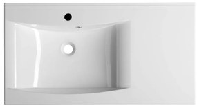 Chiuvetă albă din compozit mineral 90x48 cm Luciola – Sapho