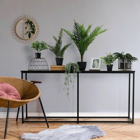 Măsuță consolă Burnet (gri închis grafit + negru). 1028801