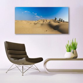 Tablou pe panza canvas Desert Peisaj Galben Albastru