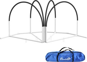 PawHut Kit de Antrenament cu Obstacole pentru Animale de Companie, Set Echipament de Agilitate pentru Câini, 89x69x99 cm, Portoccaliu | Aosom Romania