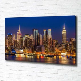 Tablou canvas Manhattan pe timp de noapte