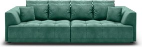 Canapea moderna pentru living TIGA, stofa catifelata verde menta - Sal