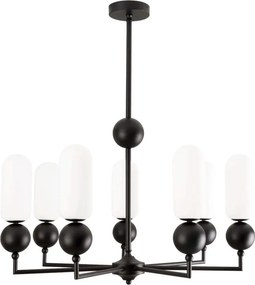 MAXLIGHT P0632 - Lustră pe tijă NOVA 7xG9/7W/230V Ø 70 cm neagră