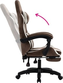 Scaun de birou/gaming, maro/alb, HOSPO