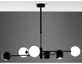 Lustră pe tijă Jupiter 1997 MOKA 3xGU10/10W/230V + 3xG9/10W/230V negru/alb