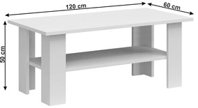 Masuta de cafea 120, alb, JOLK