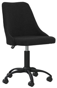 330880 vidaXL Scaune de bucătărie pivotante, 2 buc., negru, textil