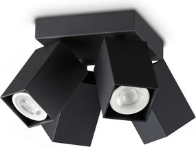 Plafoniera DYNAMITE PL4 SQUARE NERO