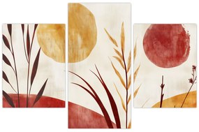 Tablou - Plante și cercuri (90x60 cm)