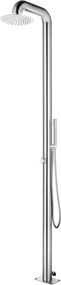 vidaXL Duș pentru grădină, 225 cm, oțel inoxidabil