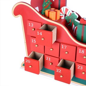 Calendar de Advent NIKOLAS, 52x31x13cm, multicolor Spielwerk