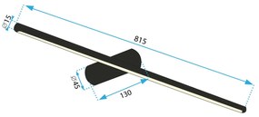 Aplica LED 80CM APP1346-W auriu